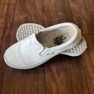 white slip-on vans